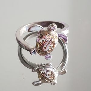 Sterling Silver Hawaiian Sea Turtle Ring